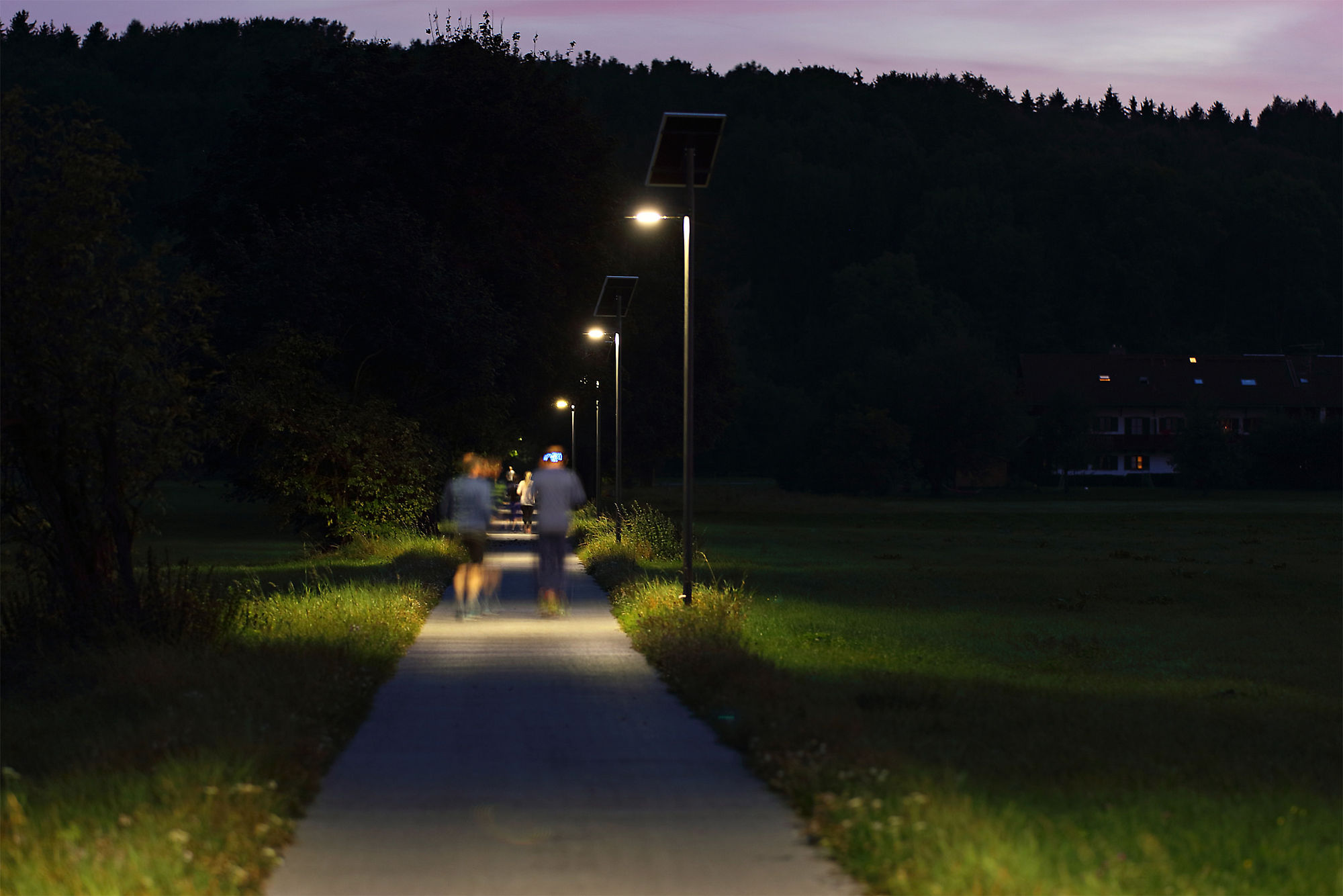 Solare Radwegbeleuchtung,Solarleuchten Radweg